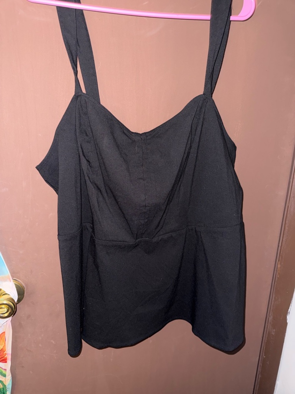 torrid Black Wide-Strap Peplum Cami